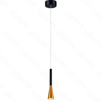 Pendente em Metal Dourado e Acrílico 5×28cm - Sindora DCD01815