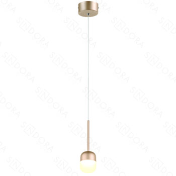 Pendente em Metal Dourado e Acrílico 8x6x14CM - Sindora DCD1820