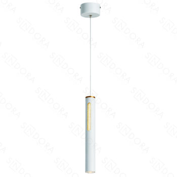 Pendente em Metal Branco e Acrílico 32,5x4CM - Sindora DCD01822