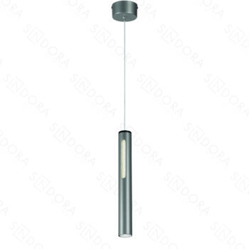 Pendente em Metal Cinza e Acrílico 32,5x4CM - Sindora DCD01823