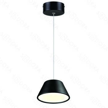 Pendente em Metal Preto e Acrílico 16x10CM - Sindora DCD01827