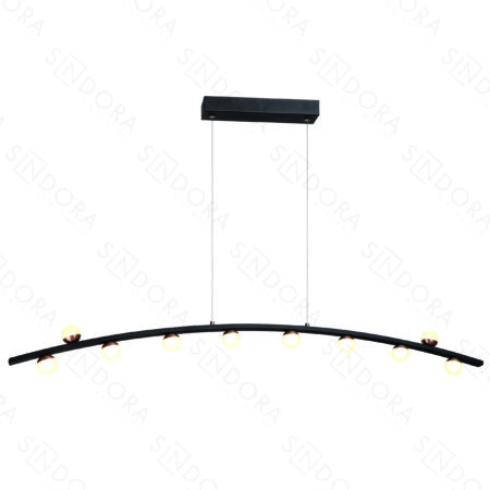 Pendente Metal Preto e Acrílico 120×10CM – Sindora DCD01831