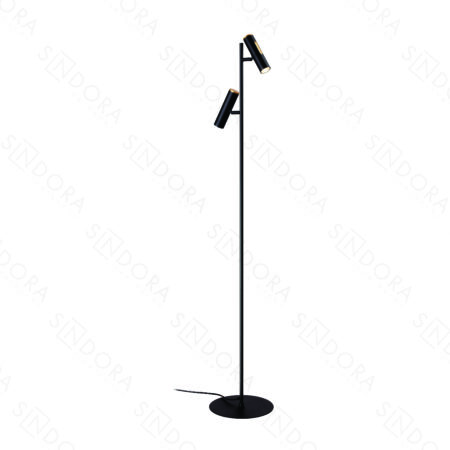 Coluna de Piso Articulada Metal Preto e Acrílico 25×143CM – Sindora DCD01832