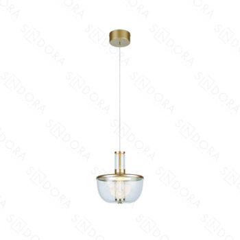 Pendente em Metal Dourado e Acrílico 23x25CM - Sindora DCD01837
