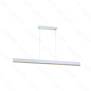 Pendente Metal Branco e Acrílico 121×2,5×6CM – Sindora DCD01839