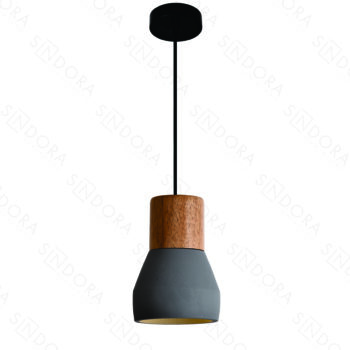 Pendente em Metal e Concreto 12x18CM - Sindora DCD02618