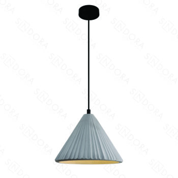 Pendente em Metal e Concreto com Pedra 24x20CM - Sindora DCD02638