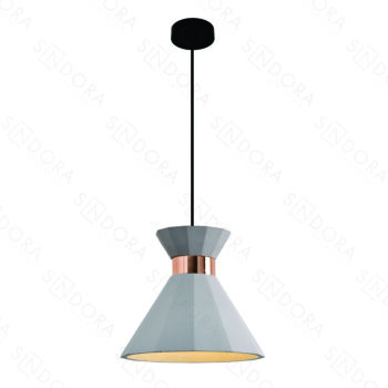 Pendente em Metal Dourado e Concreto 24x22CM - Sindora DCD02642