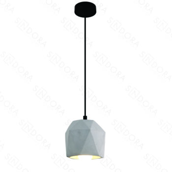 Pendente em Metal e Concreto 13x12CM - Sindora DCD02643