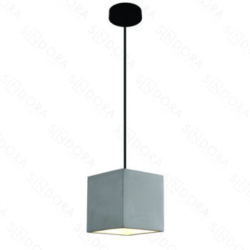 Pendente em Metal e Concreto 15x15CM - Sindora DCD02644