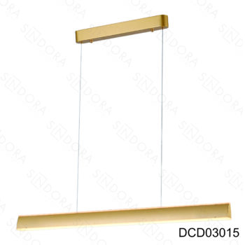 Pendente Alumínio Dourado e Acrílico 100x3,5x200CM – Sindora DCD03015