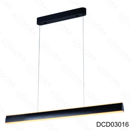 Pendente Alumínio Preto e Acrílico 100x3,5x200CM – Sindora DCD03016