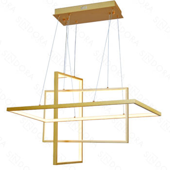 Pendente Alumínio Dourado e Silicone 80×40CM – Sindora DCD03031
