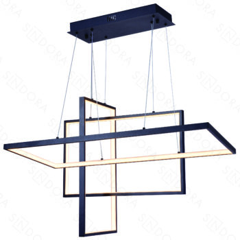 Pendente Alumínio Preto e Silicone 80×40CM – Sindora DCD03032