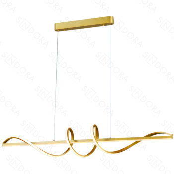 Pendente Alumínio Dourado e Silicone 100×20CM – Sindora DCD03036