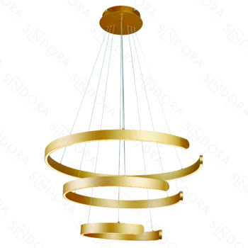 Pendente Alumínio Dourado e Silicone 40×60×80CM – Sindora DCD03042