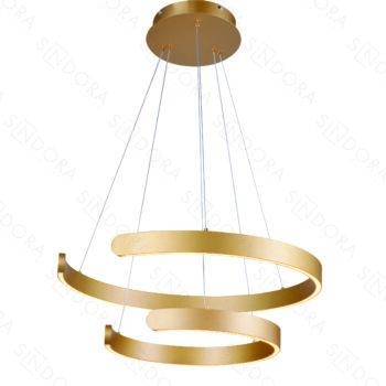 Pendente Alumínio Dourado e Silicone 40×60CM - Sindora DCD03043