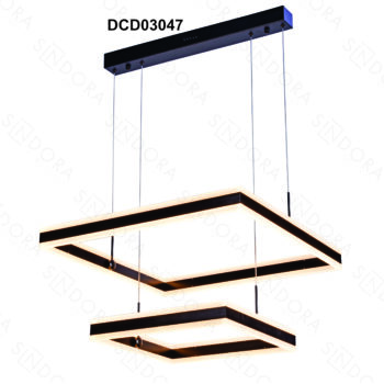Pendente Alumínio Escovado Preto e Acrílico 40×60CM - Sindora DCD03047