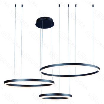 Pendente Alumínio Preto e Acrílico 40×60×80CM – Sindora QD05349