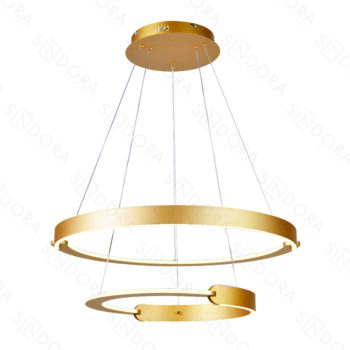 Pendente Alumínio Dourado e Acrílico 40×60CM - Sindora DCD03086