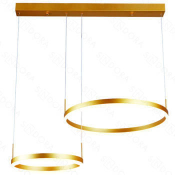 Pendente Alumínio Dourado e Acrílico 40×60CM – Sindora DCD03107