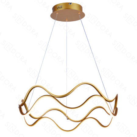Pendente Alumínio Dourado e Silicone 60CM – Sindora DCD03157