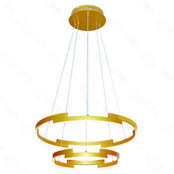 Pendente Alumínio Escovado Dourado e Acrílico 40×60CM – Sindora DCD03158