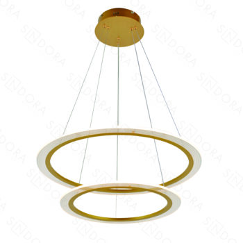 Pendente Alumínio Dourado e Acrílico 40×60CM – Sindora DCD03178