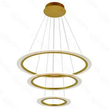 Pendente Alumínio Dourado e Acrílico 30×50×70CM – Sindora DCD03179