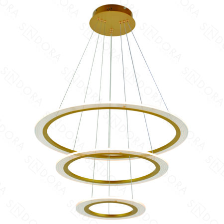 Pendente Alumínio Dourado e Acrílico 30×50×70CM – Sindora DCD03179