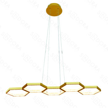 Pendente Alumínio Dourado e Acrílico 90x35CM – Sindora DCD03180