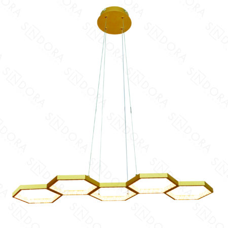 Pendente Alumínio Dourado e Acrílico 90x35CM – Sindora DCD03180
