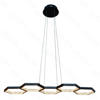 Pendente Alumínio Preto e Acrílico 90x35CM – Sindora DCD03181