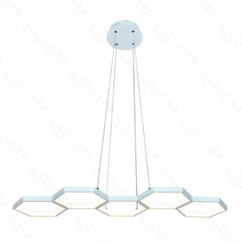 Pendente Alumínio Branco e Acrílico 90x35CM – Sindora DCD03182