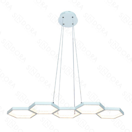 Pendente Alumínio Branco e Acrílico 90x35CM – Sindora DCD03182