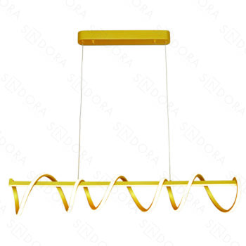 Pendente Alumínio Dourado e Silicone 100×18CM – Sindora DCD03185
