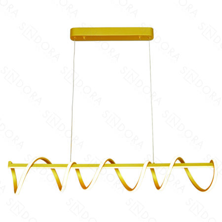 Pendente Alumínio Dourado e Silicone 100×18CM – Sindora DCD03185