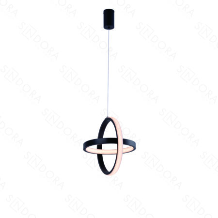 Pendente Metal Preto e Silicone 22cm - Sindora DCD03206