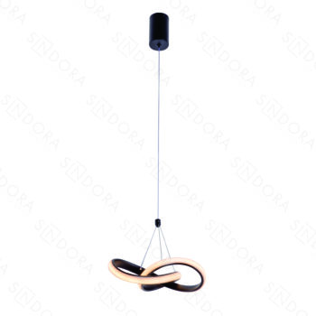 Pendente Metal Preto e Silicone 20cm - Sindora DCD03218