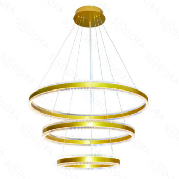 Pendente Metal Dourado Escovado 40×60×80CM – Sindora DCD03242