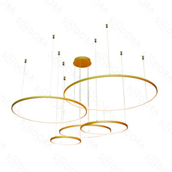 Pendente Alumínio Dourado e Silicone 40×60×80×100×120CM QD05366