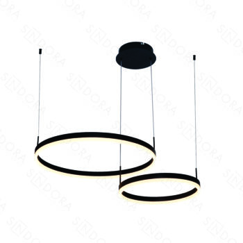 Pendente Alumínio Preto e Acrílico 40×60CM – Sindora DCD03282
