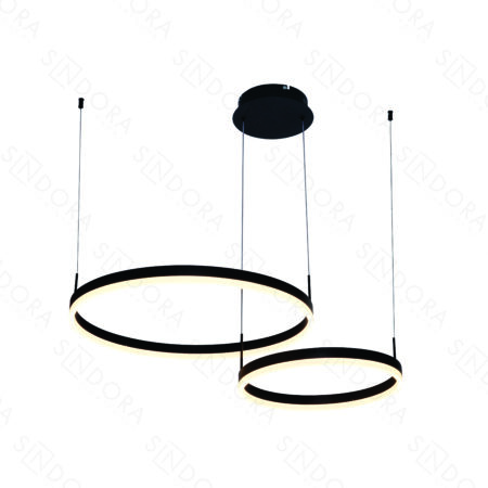 Pendente Alumínio Preto e Acrílico 40×60CM – Sindora DCD03282
