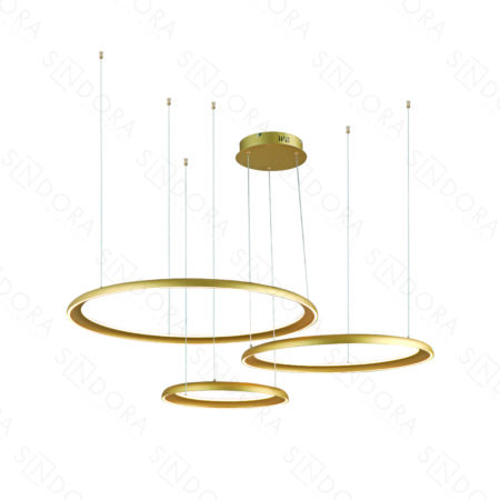 Pendente Alumínio Dourado e Silicone 40×60×Φ80CM – Sindora DCD03287