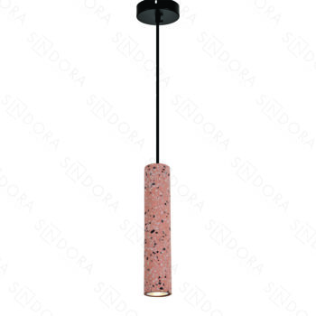 Pendente em Metal e Concreto Rosé 6x30CM - Sindora DCD04075