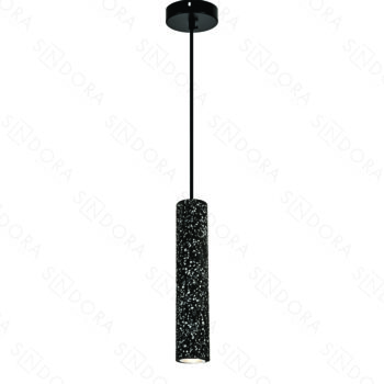 Pendente em Metal e Concreto Preto 6x30CM - Sindora DCD04077