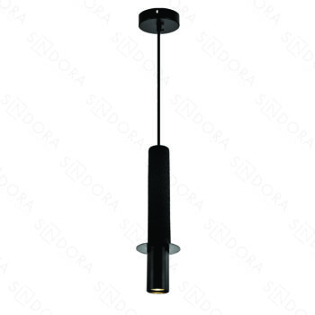 Pendente em Metal Preto com Concreto 6x41,5 - Sindora DCD04083