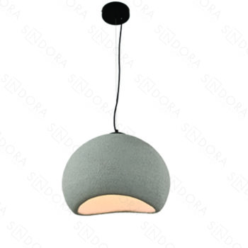 Pendente em Metal com Resina Concreto 30x30CM - Sindora DCD04123