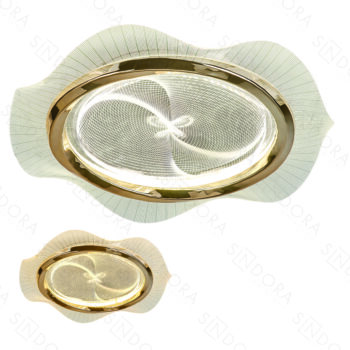 Plafon Metal Dourado e Acrílico 50CM – Sindora DCX02338
