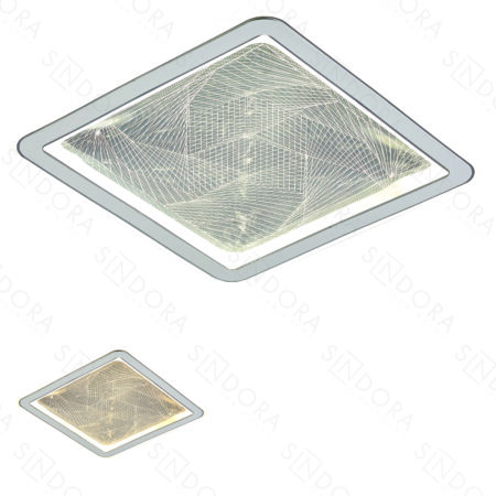 Plafon Metal Branco e Acrílico 30CM – Sindora DCX02342